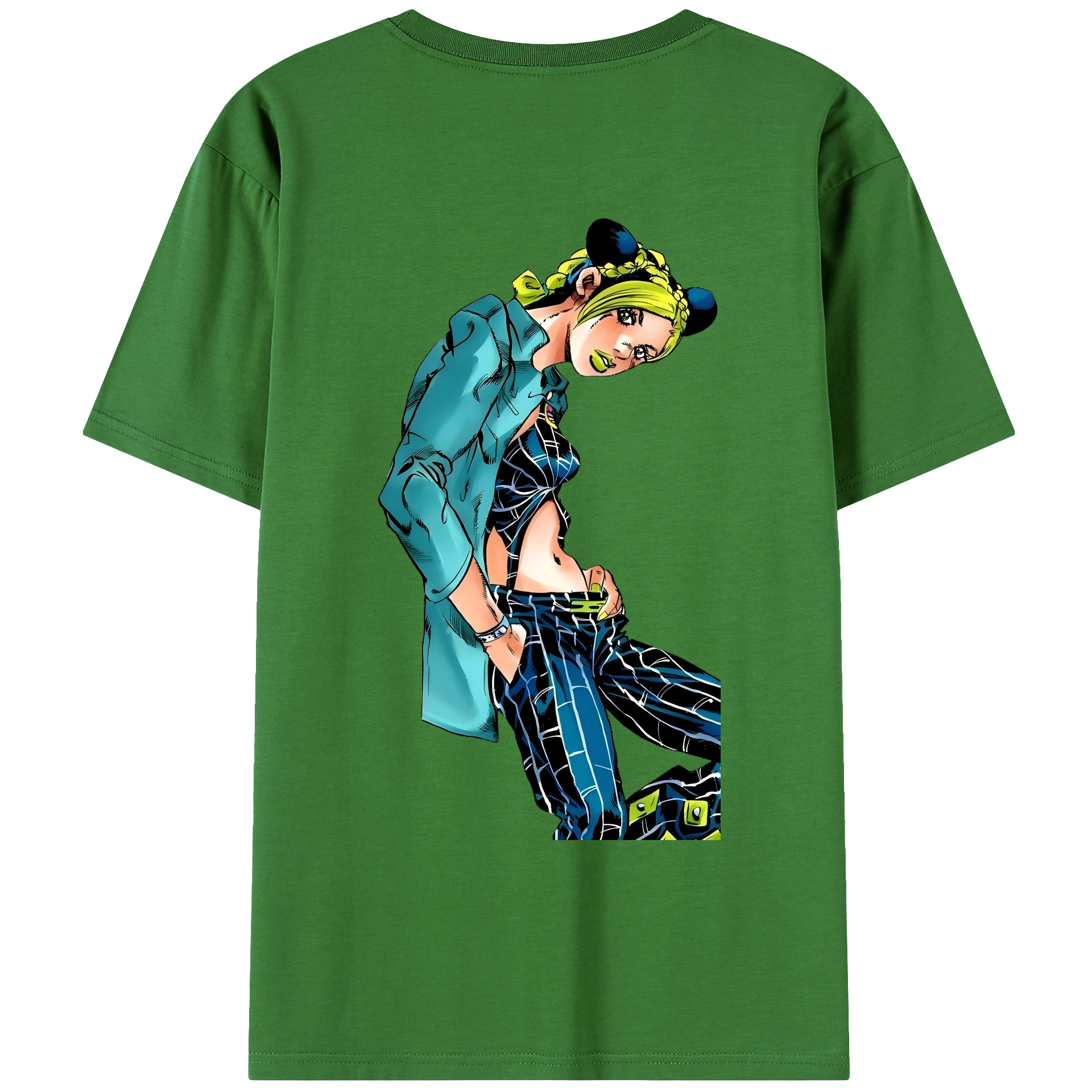 （画像用） "ジョジョの奇妙な冒険 くうじょう ジョリーン JoJo's Bizarre Adventure Jolyne Cujoh " レディース半袖Tシャツ(バックプリント)